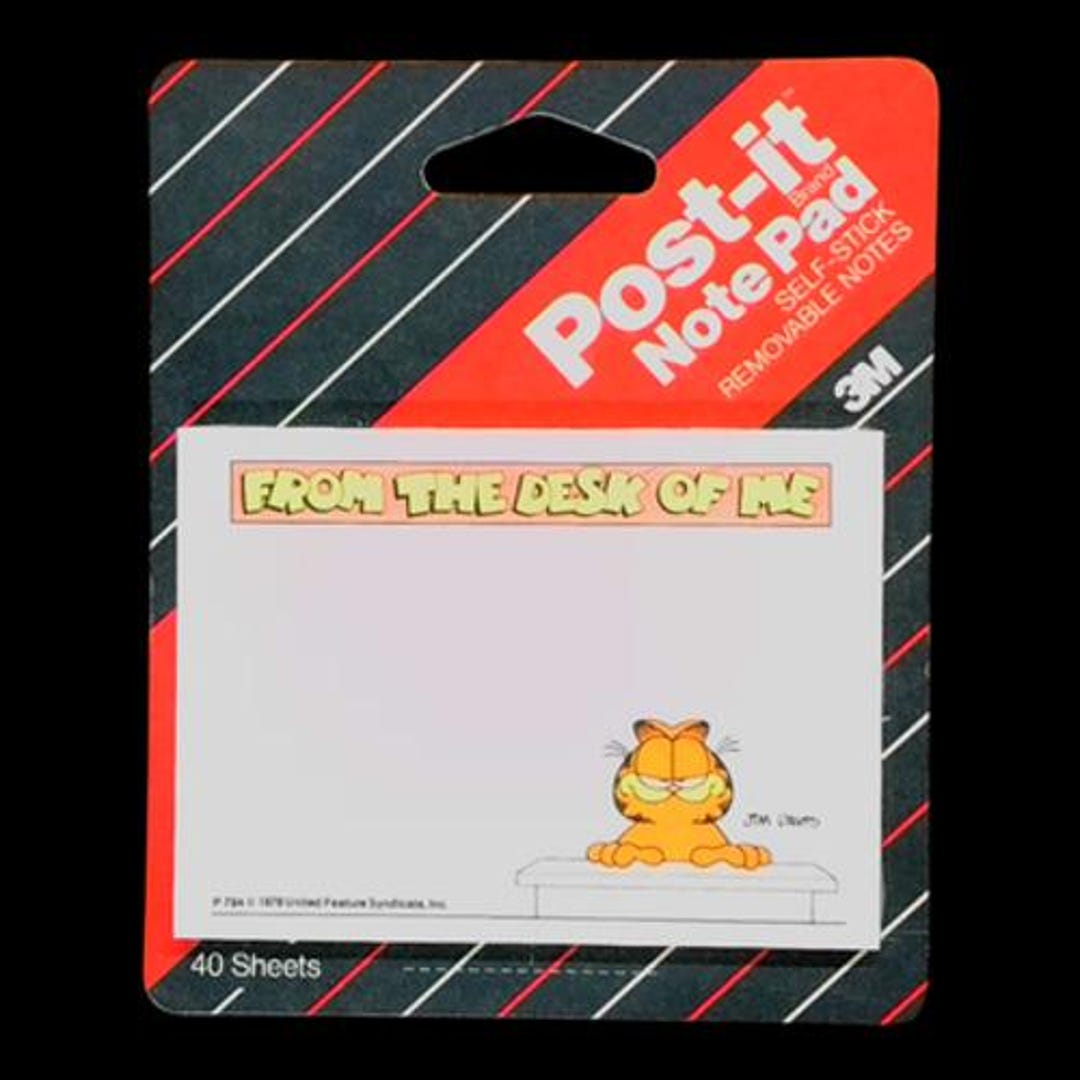 Garfield Notes Garfield Post-it Note Pad 3M Self-stick Removable Notes Sealed Vintage ...