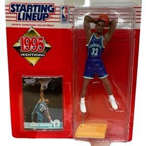 Alonzo Mourning NBA Basketball Start Lineup 1995 Figur w/ Karte
