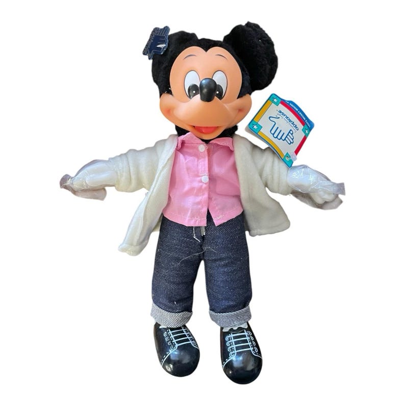 Mickey Mouse 11" Applause Walt Disney Sock Hop Varsity Plush image 1