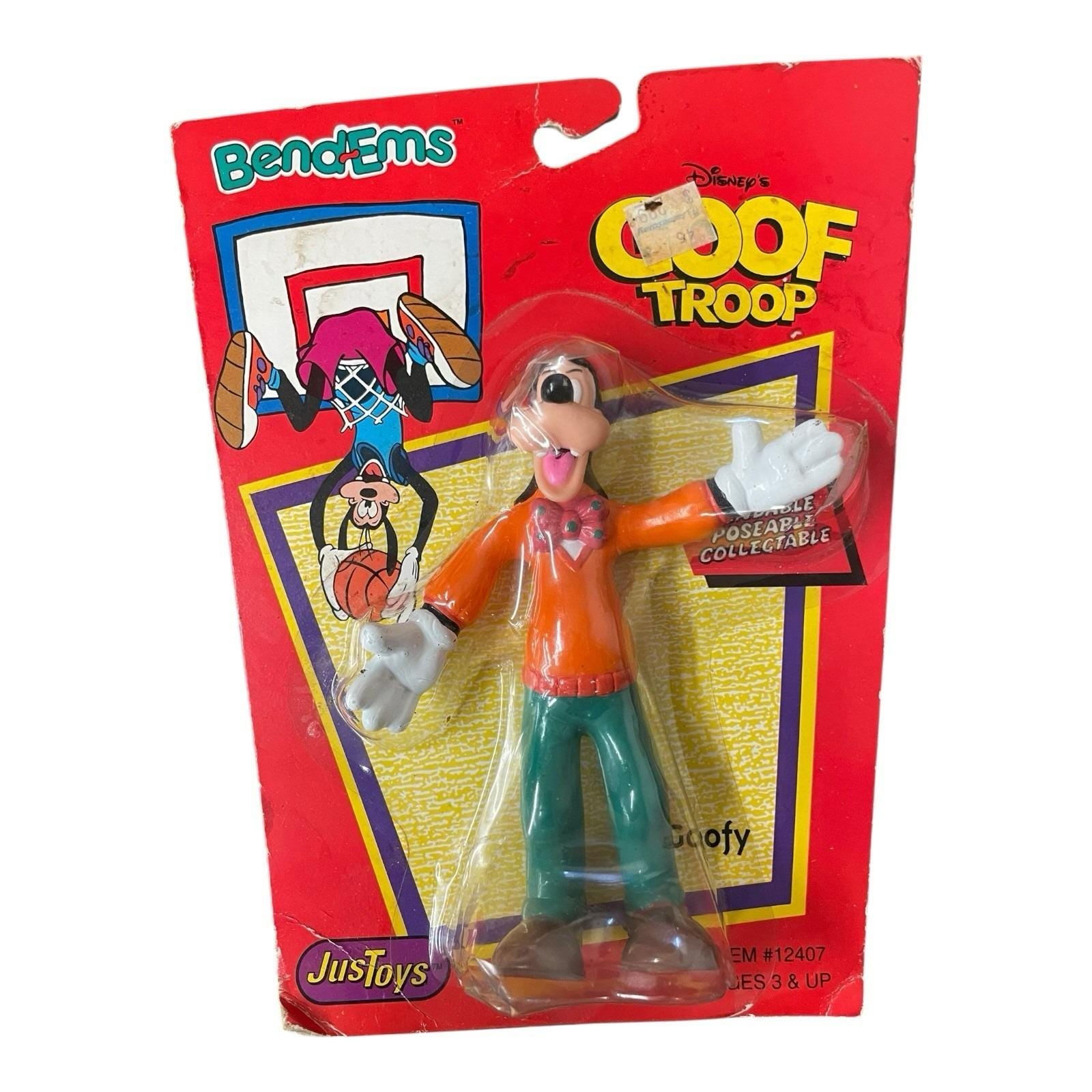 希少　justoys Bend-Ems ミッキー バグズライフ　フィギュア Justoys Disney's Goof Troop Bend-ems Goofy - Etsy