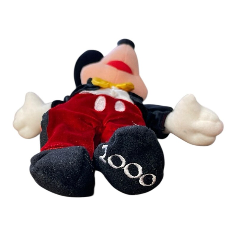 Mickey Mouse Velvet Disney 2000 Bean Bag Plush image 5
