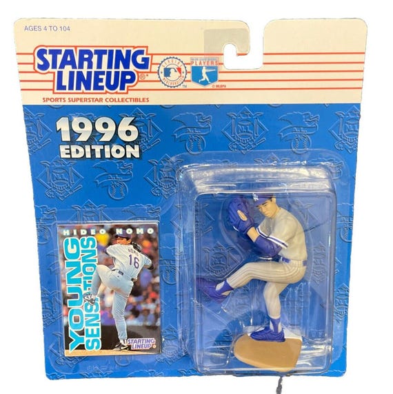 Hideo Nomo Los Angeles Dodgers Starting Lineup 1996 Action