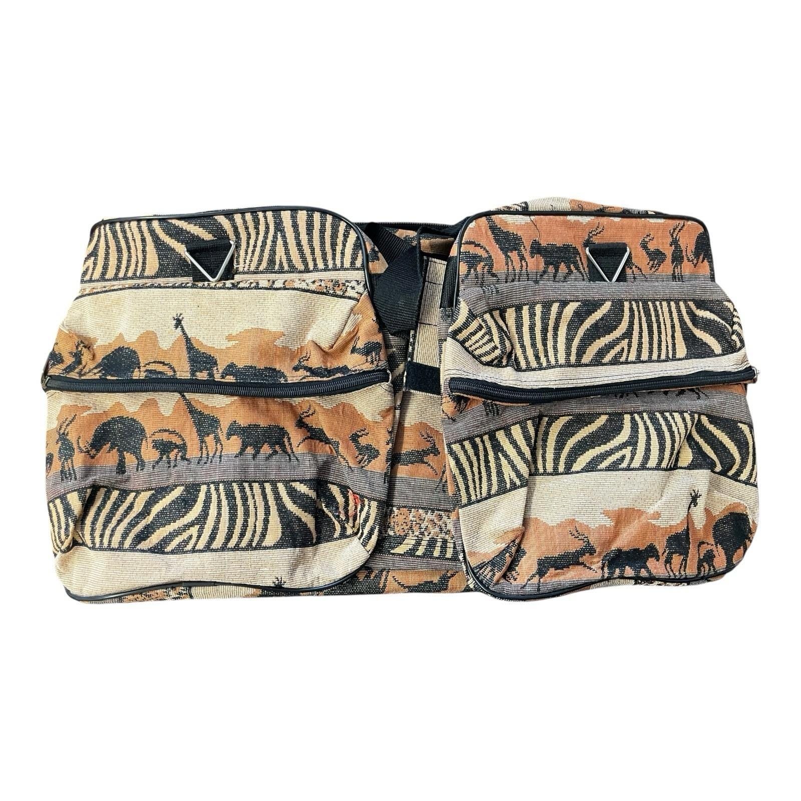 Bovano American Uni Safari Theme Tapestry Luggage Duffel Bag  display picture 1