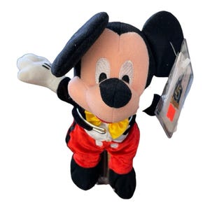 Mickey Mouse Velvet Disney 2000 Bean Bag Plush image 1