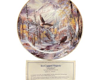 Ice Capped Majesty God Bless America Rudi Reichardt Danbury Mint Collector Plate