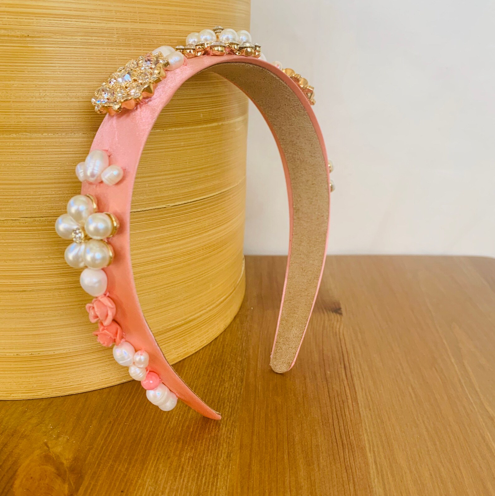 Peach headband satin peach headband peach tiara with Etsy
