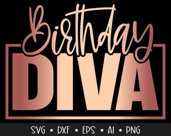 Download Birthday Diva Svg Etsy