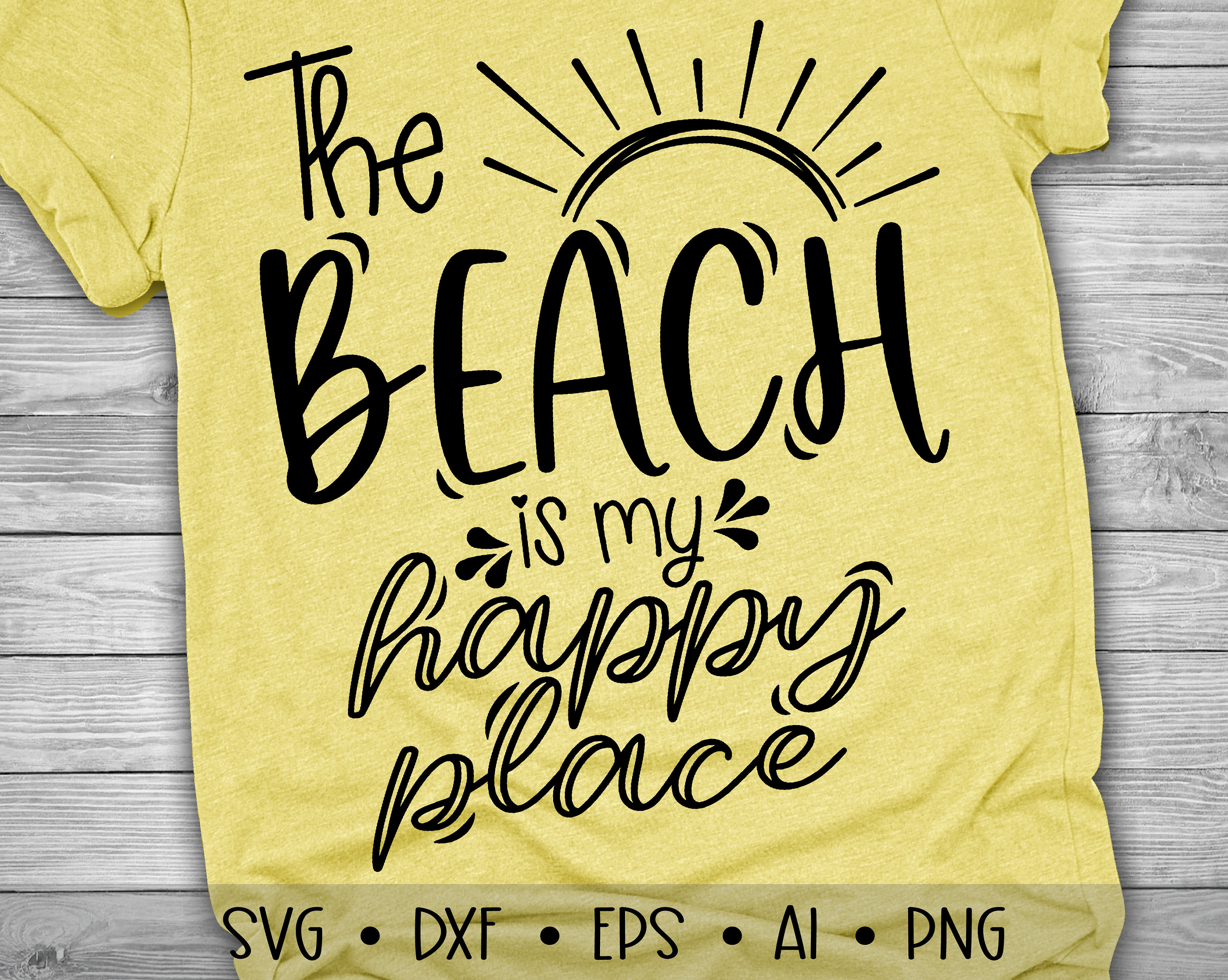 The Beach is My Happy Place Svg Happy Place Svg Beach Svg Etsy