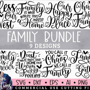 Family SVG Bundle, Family Svg, Rustic Farmhouse Sign, Farmhouse quote, Family Quotes, Family sign, Home decor svg, dxf, png