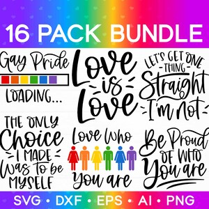 Gay Pride SVG Bundle, Gay svg, Pride svg, Rainbow svg, LGBT SVG Bundle, Gay Pride Shirt svg, Gay Festival Outfit svg, Cut Files