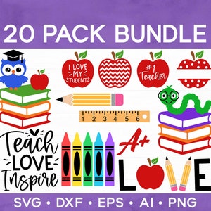 Teacher SVG Bundle, Teacher Clipart Svg, Teacher Svg, Teach Svg, Students, Back to School svg, School Clipart Svg, Cut Files, dxf, png