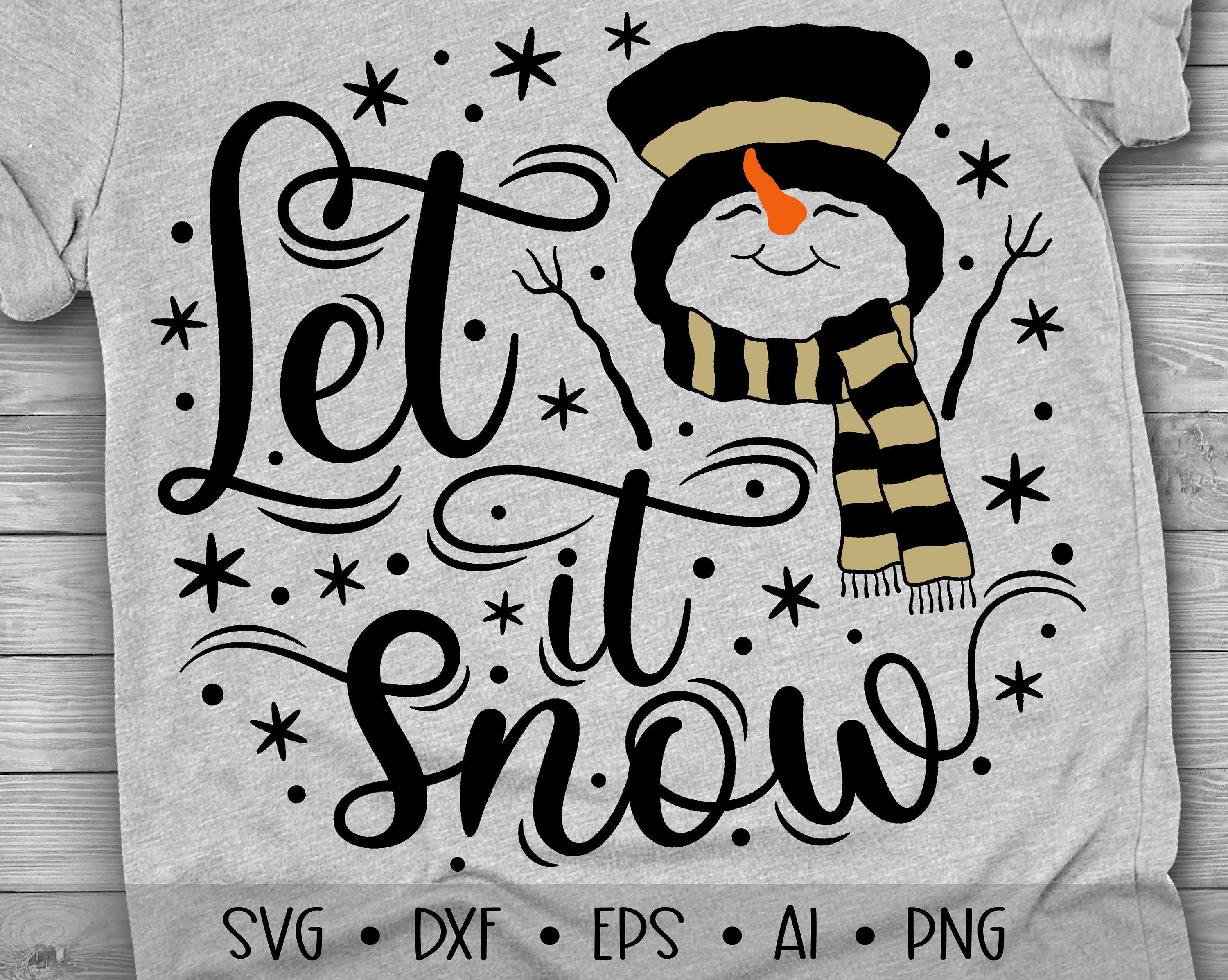 Let It Snow Svg Snowman Svg Merry Christmas Svg Christmas Etsy Ireland