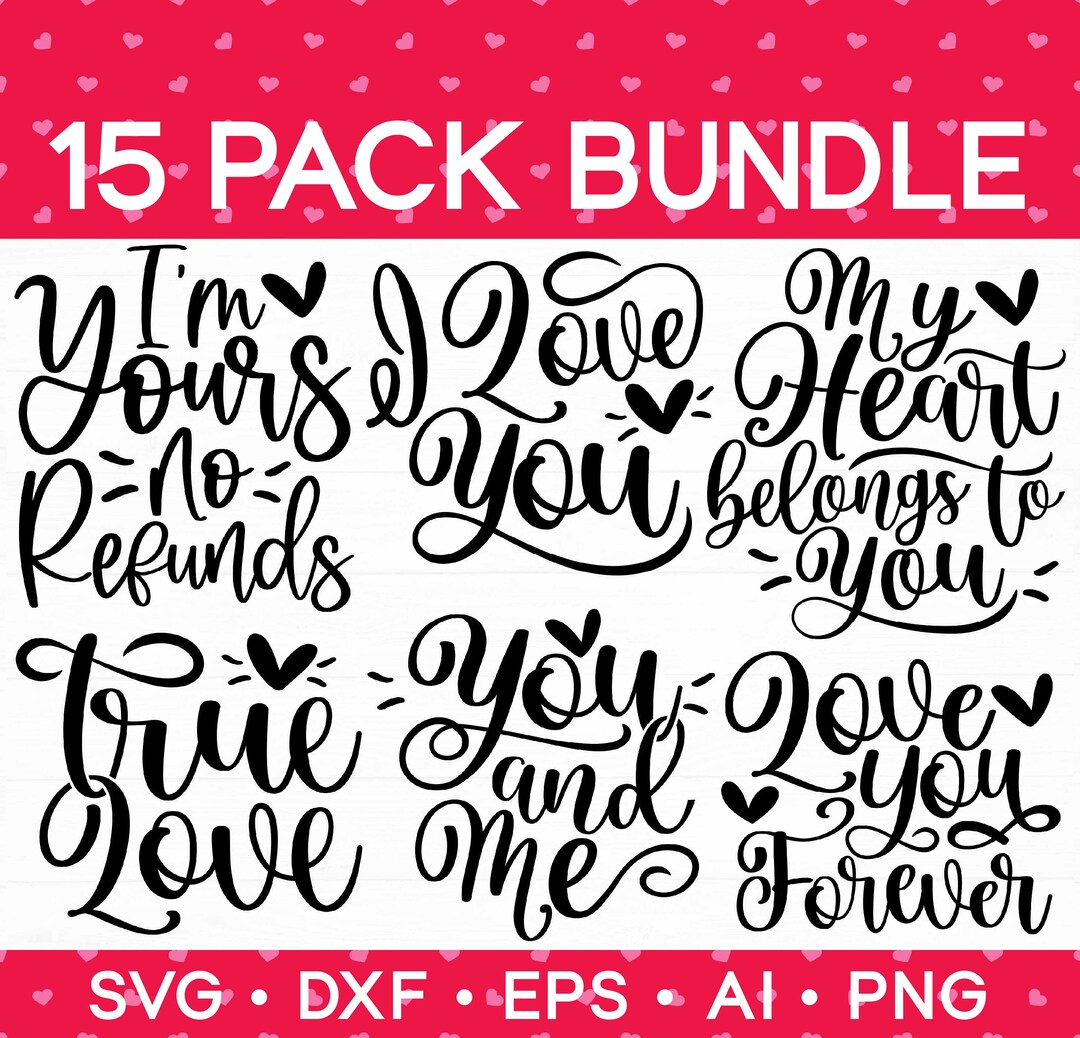 Valentine's Day SVG Bundle, Hugs and Kisses Svg, XOXO Svg, Valentines ...