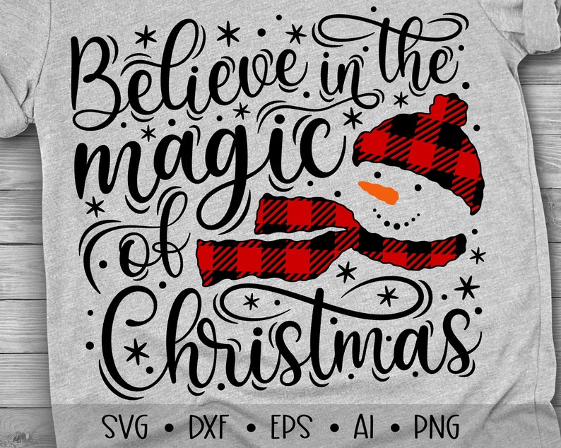 Download Believe in the Magic Of Christmas Svg Snowman Svg Merry | Etsy