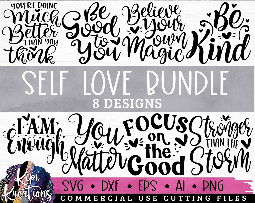 Self Love SVG Bundle, Self Love Club Svg, Motivational Svg ...