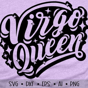 Virgo Queen Svg, Birthday Queen Svg, It&#39;s My Birthday Svg, Afro Queen Svg, Black Woman Svg, Birthday Girl Svg, , Eps, Dxf, Png, , , , ,