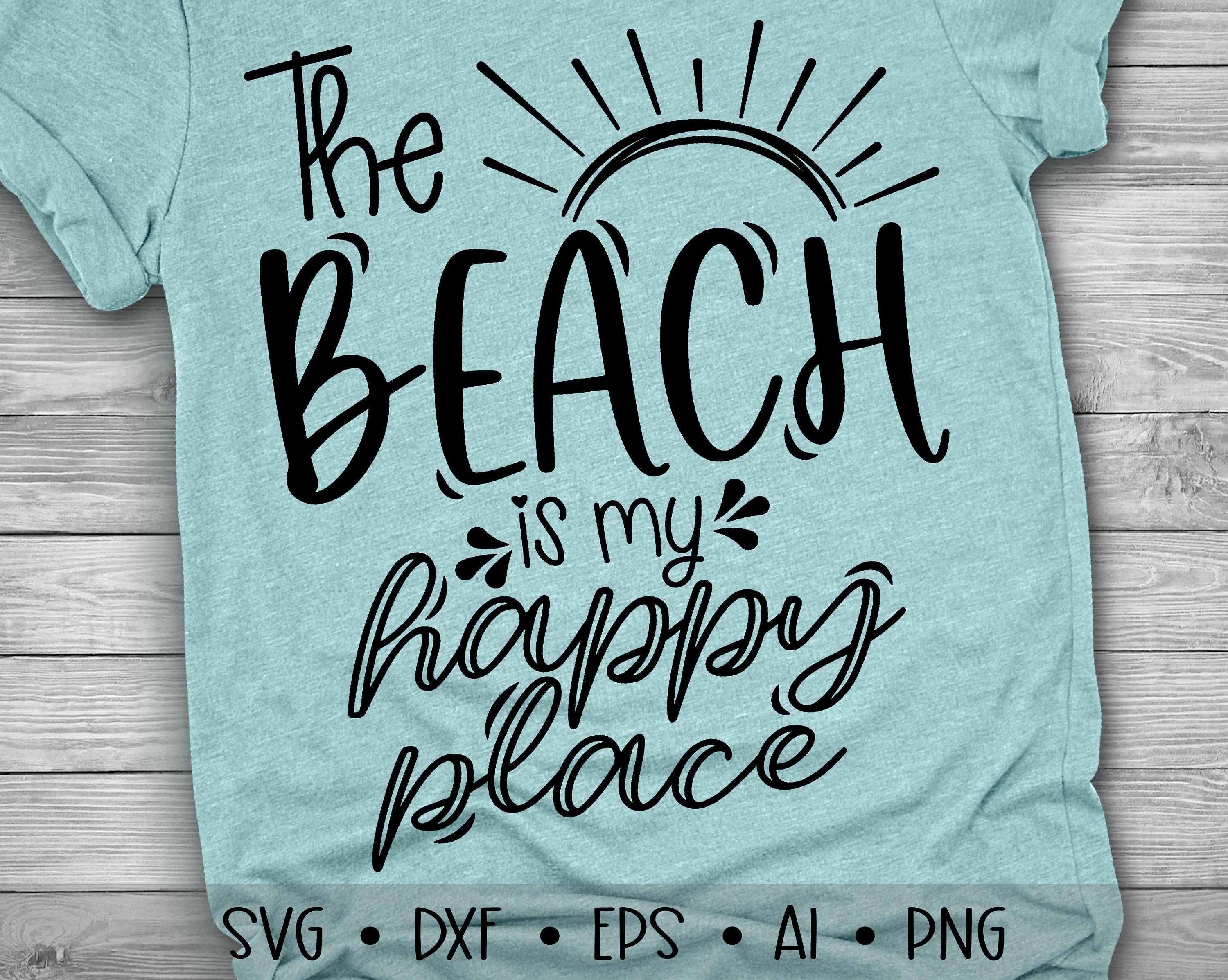The Beach is My Happy Place Svg Happy Place Svg Beach Svg Etsy Ireland