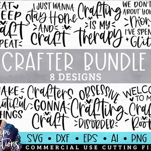 Crafter SVG Bundle, Crafting SVG, Crafting Shirt svg, Crafters Svg, Craft SVG, Craft Room, Funny craft quote, Vinyl svg, Scrapbooking Svg,