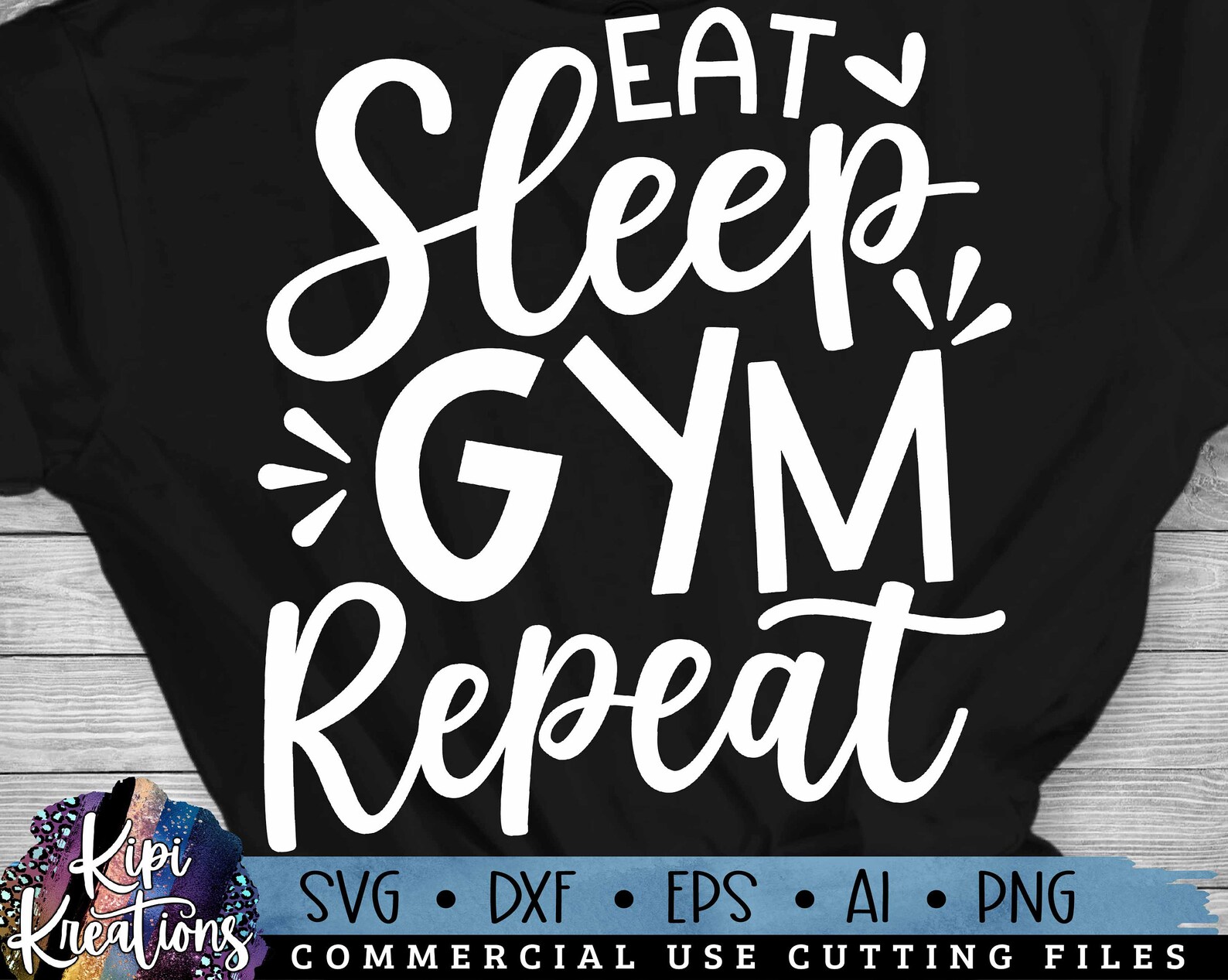 Eat Sleep Gym Repeat SVG Gym Svg Workout SVG Gym Shirt Svg - Etsy