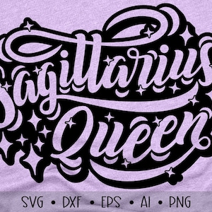 Sagittarius Queen Svg, Birthday Queen Svg, It&#39;s My Birthday Svg, Afro Queen Svg, Black Woman Svg, Birthday Girl Svg, , Eps,Dxf,Png, , , , ,