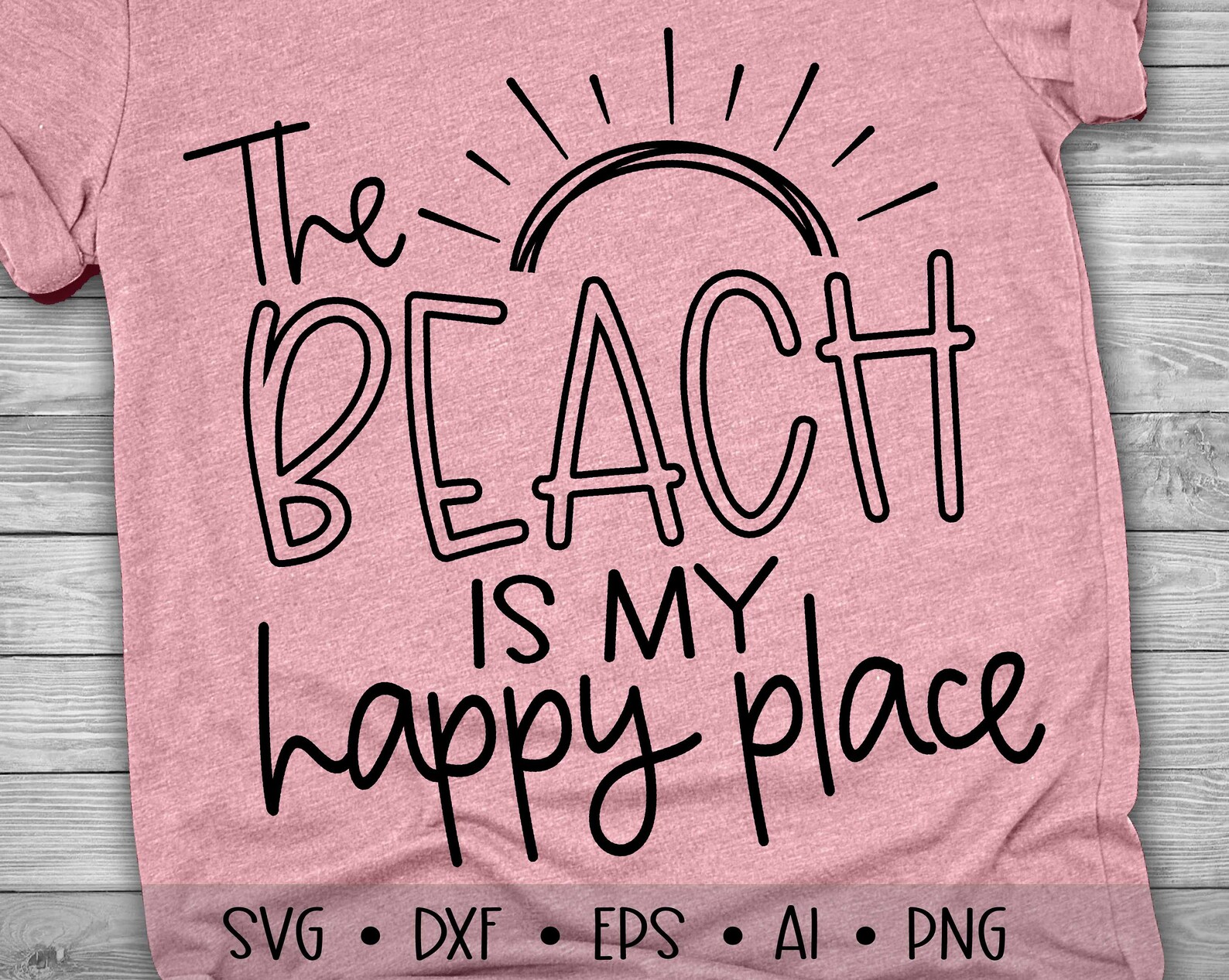 The Beach is My Happy Place Svg Happy Place Svg Beach Svg Etsy