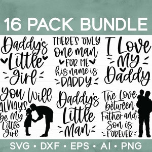 Daddy and Me svg, Daddy SVG Bundle, Father SVG, Dad Shirt Svg, Father Son, Dad Life, Father Daughter svg, Father&#39;s Day Svg, Dxf, Png
