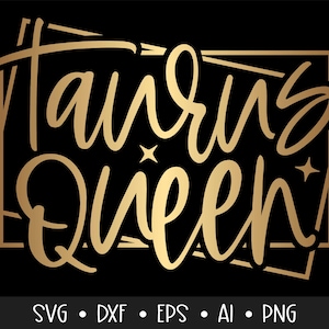 Taurus Queen Svg, Zodiac Svg, Horoscope Svg, Birthday Queen Svg, My Birthday Svg, Afro Queen Svg, Black Woman Svg, Cut files Svg, Dxf, Png
