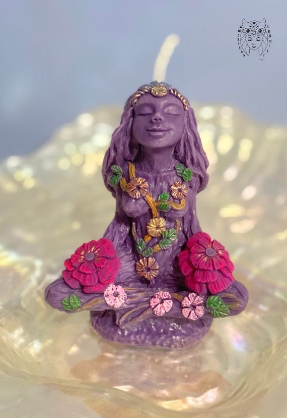 Mother Nature / Meditating Scented Candle / Gaia Candle / Hand Painted