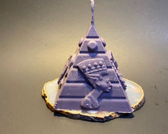 Pharaoh Pyramid Scented Candle / Egyptian Goddess Art / Egyptian God Statue