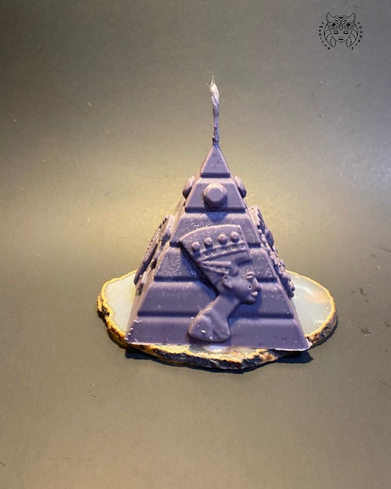 Pharaoh Pyramid Scented Candle / Egyptian Goddess Art / Egyptian God Statue