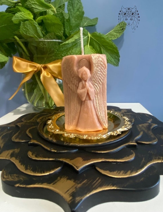 Beeswax Angel Scented Candle / Prayer Angel / Guardian Angel Candle