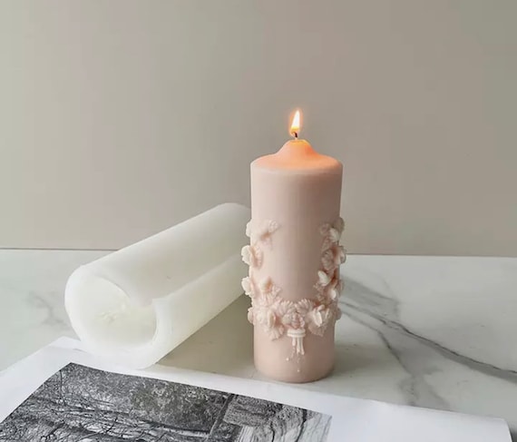 Rose Pillar Scented Candle