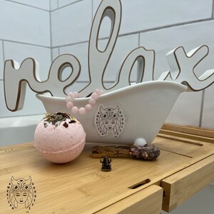 Ritual Bath Bomb, Bath Bomb, Full Moon Bath Bomb, Sacred Soak, Crystal Infused