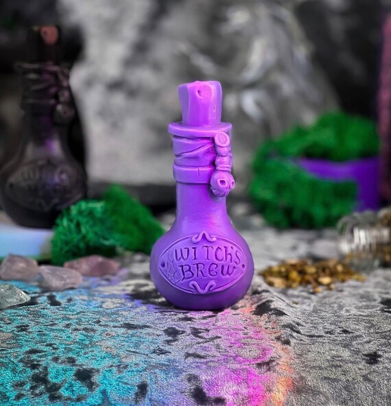 Witch’s Brew Scented Bottle Candle / Potion Bottle /