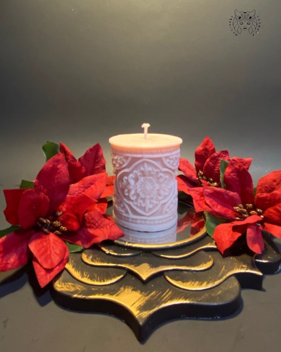 Beeswax Pillar Scented Candle / Modern Home Decor / Aesthetic Decorative Candle
