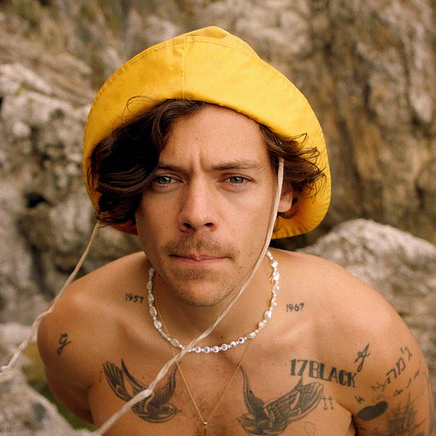 Harry Styles Golden Pearl Necklace Etsy