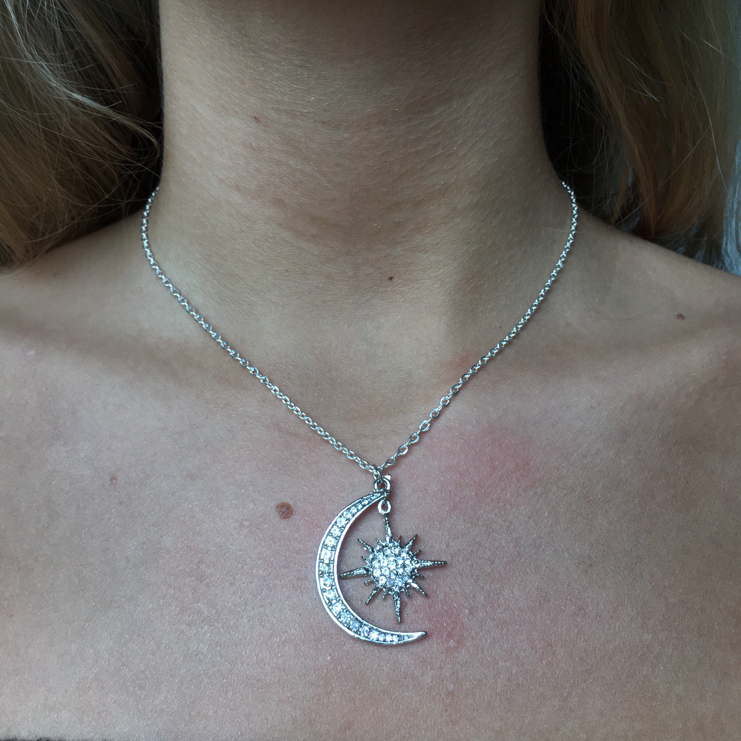 Twitches Sun and Moon Necklace - Etsy 