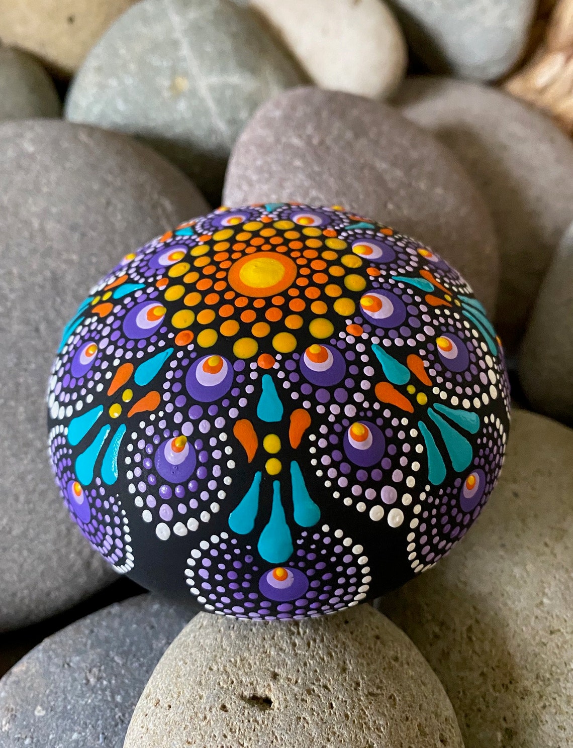 Mandala Rock Perfect Gift - Etsy