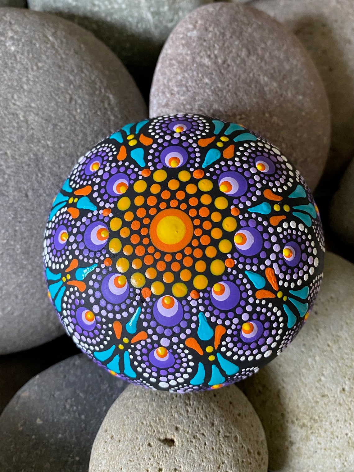 Mandala Rock Perfect Gift - Etsy