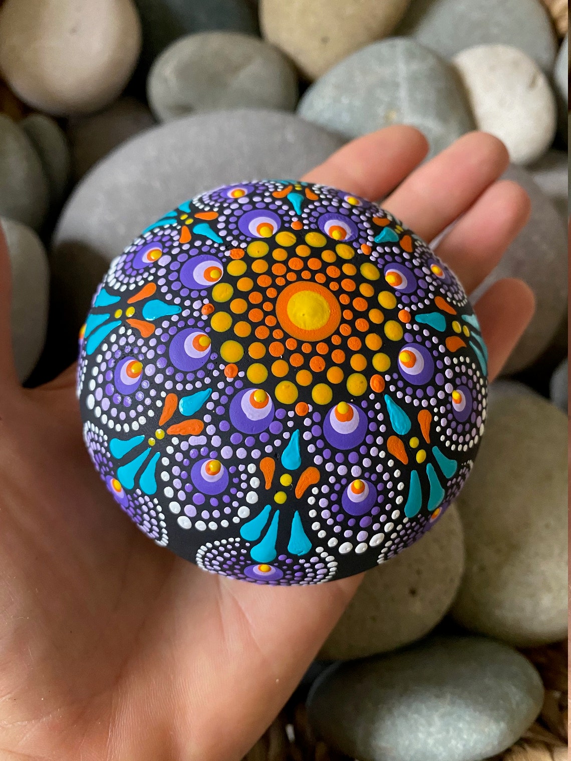 Mandala Rock Perfect Gift - Etsy
