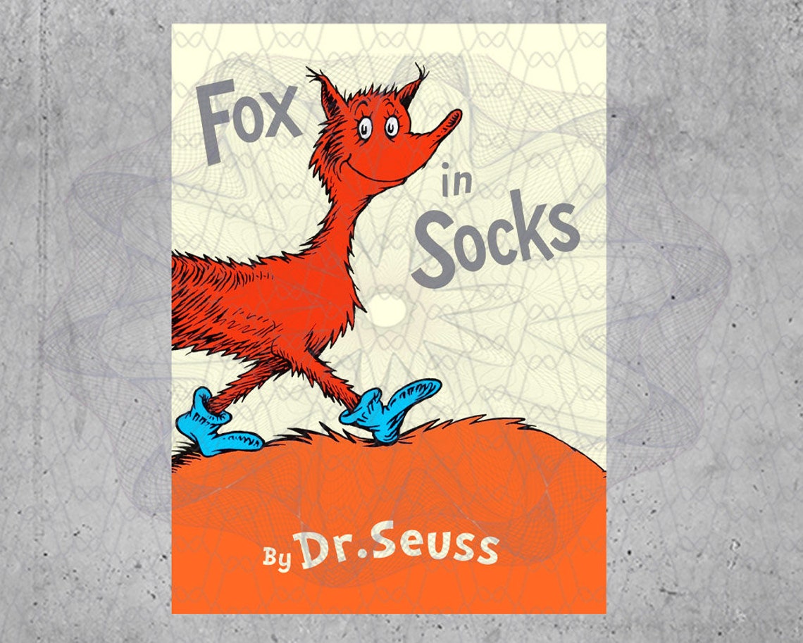 Fox In Socks By Dr Seuss The Cat In The Hat PNG File Etsy