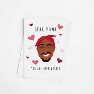 Dear Mama - Card for Mom, Mothers Day Card, Mom Birthday Card, HipHop Greeting Card