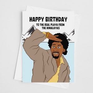 Jerome In The House - Happy Birthday Celebration Card for Him or Her, 90s Black Greeting Card  -  Martin Birthday Card  -  Gifts for him