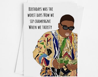 Hip Hop Inspired Birthday Birthday Card for Boyfriend, Husband Card, Happy Birthday Card for Him or Her