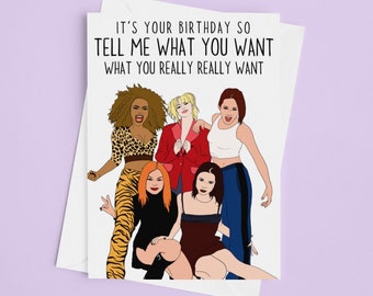 90s Themed Birthday Card - 90s Music Gift - Funny Happy Birthday Celebration Card for her, Girlfriend, Friendship Card, Wife - Custom Gift