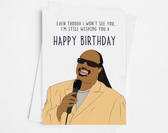 Biglietto di compleanno Stevie divertente personalizzato, regalo del musicista, meme card, divertente umorismo compleanno, Bday Card per lui o lei