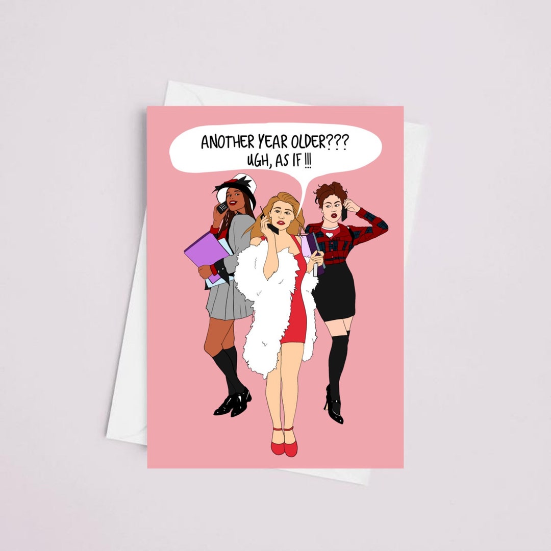 90s Themed Birthday Card - 90s Movies - Funny Happy Birthday Celebration Card for her, Girlfriend, Friendship Card, Wife - Custom Gift