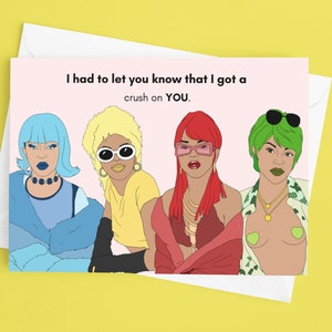 90s HipHop Crush on You Valentine’s Day Greeting Card, Best Friend Card, Hip Hop Birthday Card, Birthday Card, Love Card for Him or Her