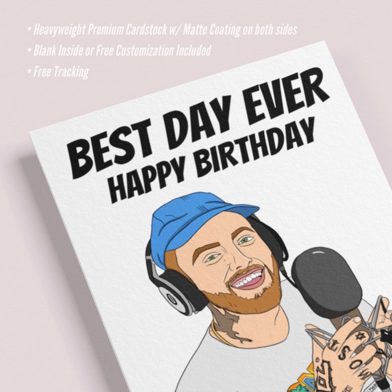 Birthday Card Rapper Cards Hip Hop Happy Birthday - Etsy