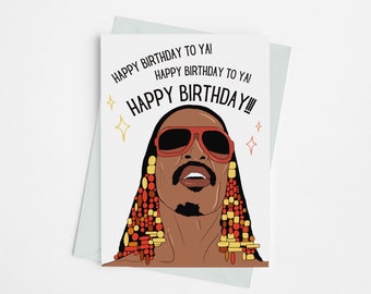 Happy Birthday to Ya! - Funny Stevie Birthday Card, Musician Gift, Funny Birthday Humor, Bday Card for Him or Her